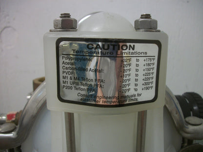 WILDEN T1/PPPB/TF/TF/KTV 1/2" PLASTIC PUMP 01-10034