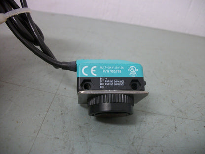PEPPERL FUCHS ML17-54/115/136 PHOTOELECTRIC SENSOR 905778