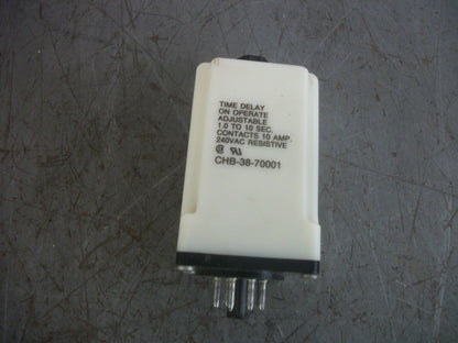 POTTER & BRUMFIELD TIME DELAY RELAY CHB-38-70001 1.0-10SEC 120VOLT