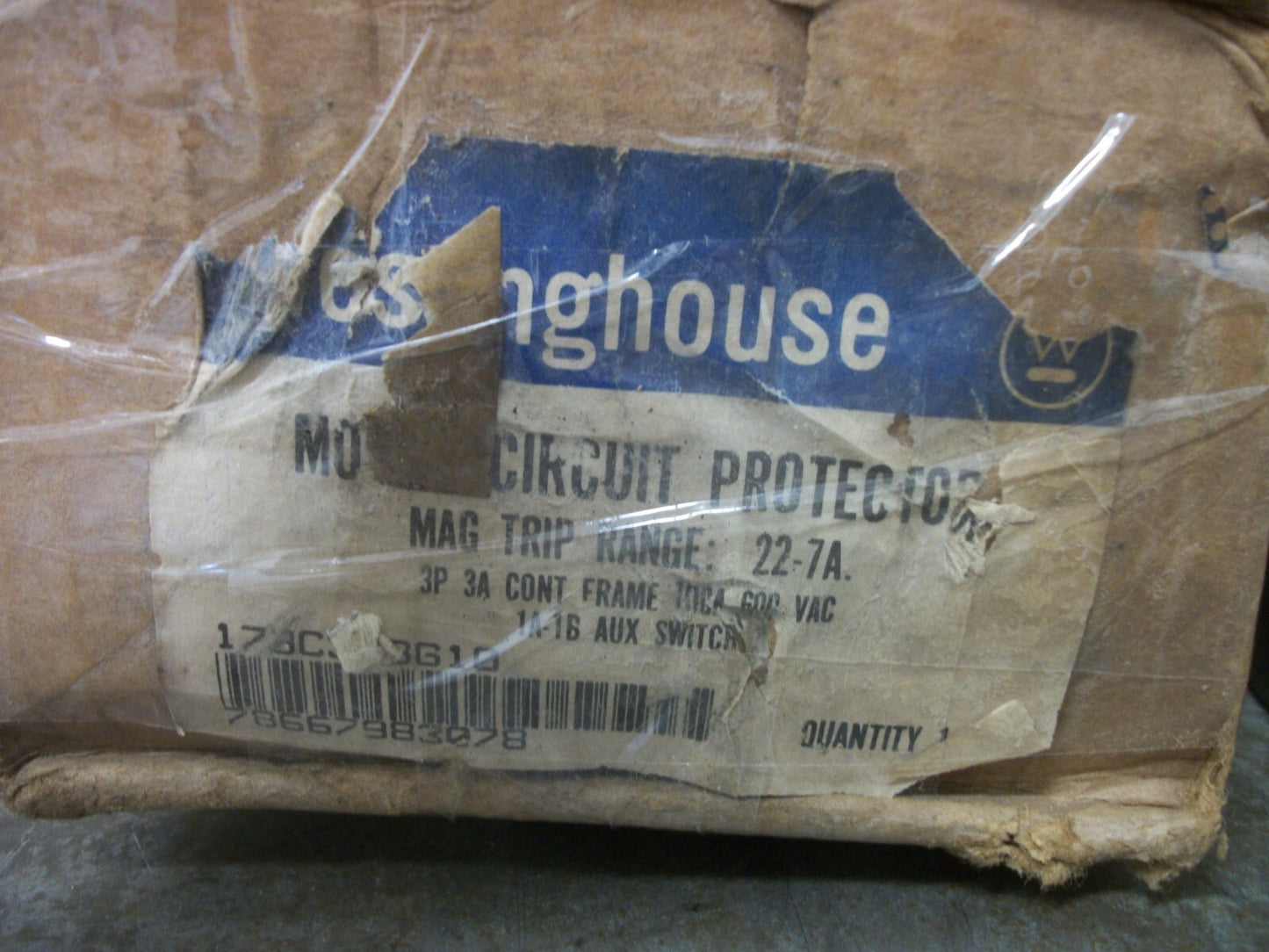 WESTINGHOUSE MCP CIRCUIT BREAKER MCP0322C 3AMP 600VOLT 3POLE NIB CHIPPED