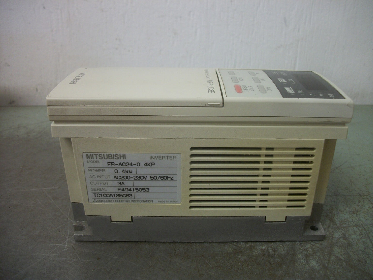 MITSUBISHI FREQROL-A024 0.4KW INVERTER DRIVE FR-A024-0.4KP 230VOLT 3AMP