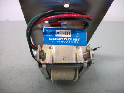 SOUNDOLIER 3DB 10WATT ATTENUATOR VARIABLE VOLUME CONTROL AT-10 NOB