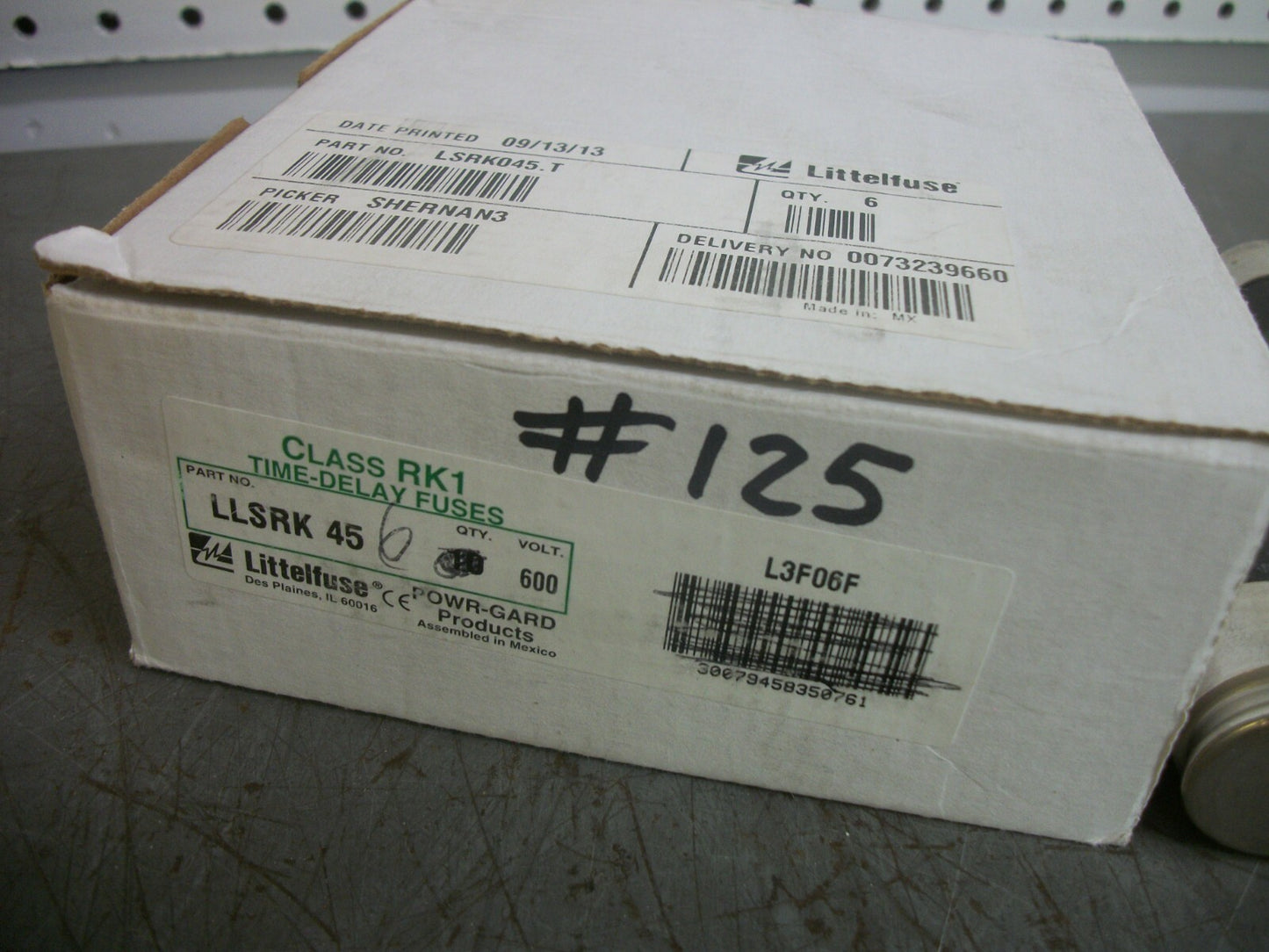 LITTELFUSE BOX OF 4 POWR-GARD FUSES LLSRK45 45AMP 600VOLT NIB