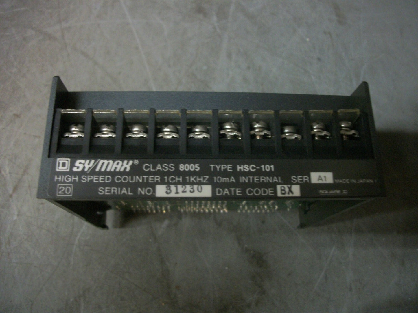 SQUARE D SY/MAX 1-CH 1KHZ HIGH SPEED COUNTER PLC MODULE 8005HSC101