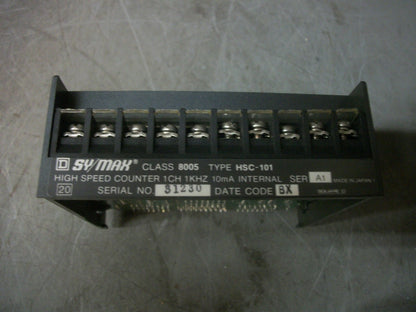 SQUARE D SY/MAX 1-CH 1KHZ HIGH SPEED COUNTER PLC MODULE 8005HSC101