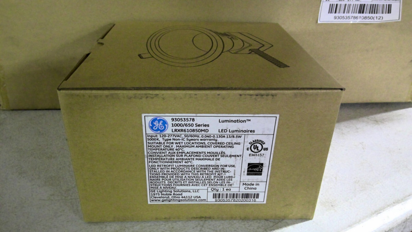 GE 93053578 BOX OF 12 LED LUMINAIRES LRXR610850MD 120-277V NIB