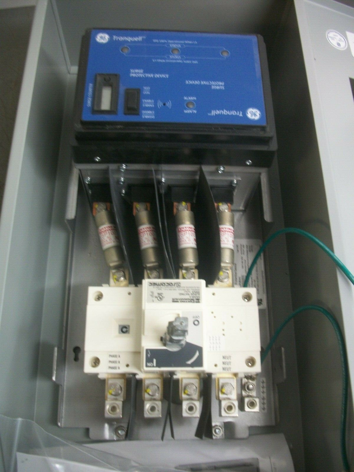 GE TRANQUELL SURGE PROTECTIVE DEVICE TME120Y080WMN1 60AMP 120/208VOLT 3PH NOB