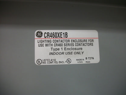 GE 10 X 10 X 3 LIGHTING CONTACTOR ENCLOSURE ONLY TYPE 1 CR460XE1B NEW