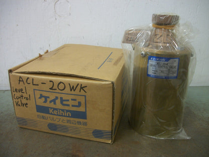 KEIHIN SIZE 20 LEVEL CONTROL VALVE ACL-20WK 10Kg/cm2 100 DEG C NIB