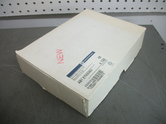 TELEMECANIQUE BOX OF 100 4mm2 1E-2S DOUBLE DECK TERMINAL BLOCKS AB1ETN335U NIB