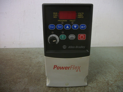 ALLEN-BRADLEY POWERFLEX 4 0.5HP AC DRIVE 22A-D1P4N104 480VOLT 3PH