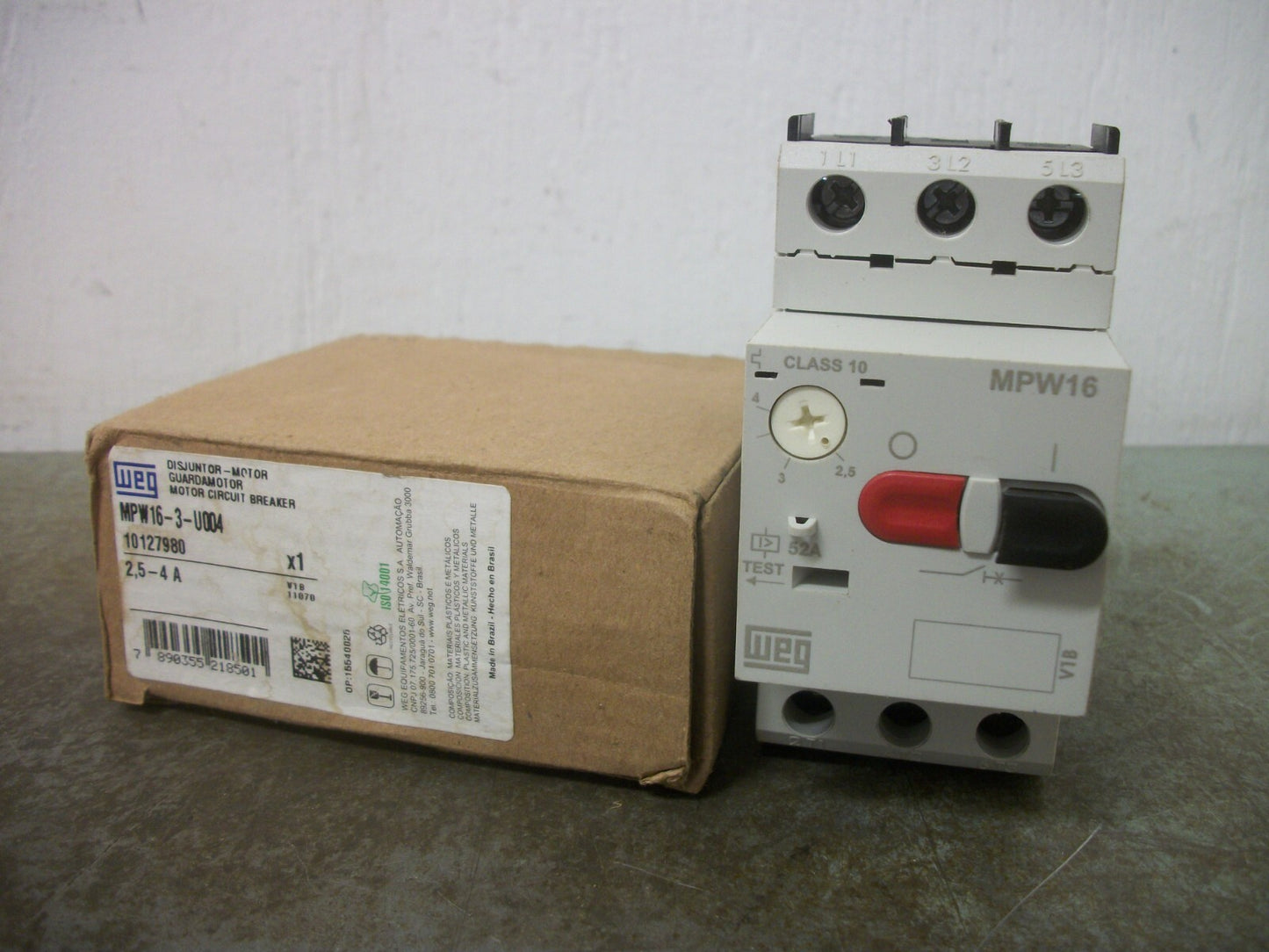 WEG MPW16-4,0 MOTOR CIRCUIT BREAKER MPW16-3-U004 2.5-4AMP NIB