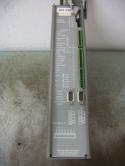 EMERSON MX-280 1.4KW BRUSHLESS AC SERVO DRIVE MX-280M 960147-01 380/460VOLT