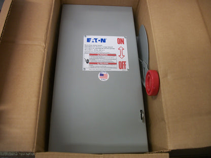 CUTLER-HAMMER DISCONNECT TYPE 1 DH361NGK 30AMP 600VOLT 3POLE FUSIBLE NIB