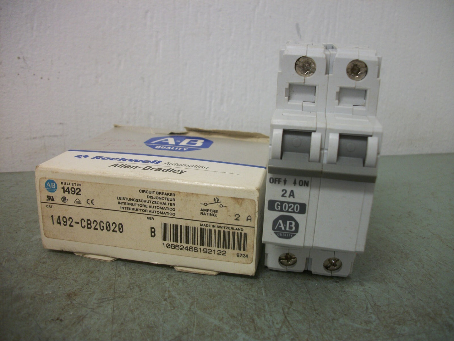 ALLEN-BRADLEY MOTOR CIRCUIT BREAKER 1492-CB2G020 2AMP 480VOLT 2POLE NIB