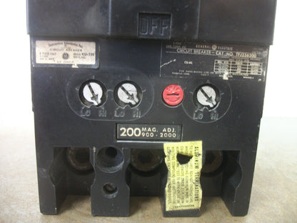 GE TFJ CIRCUIT BREAKER TFJ236200 200AMP 600VOLT 3POLE
