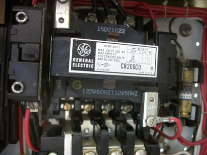GE MCC BUCKET SIZE 1 CR206C0 120VCOIL 30AMP FUSIBLE