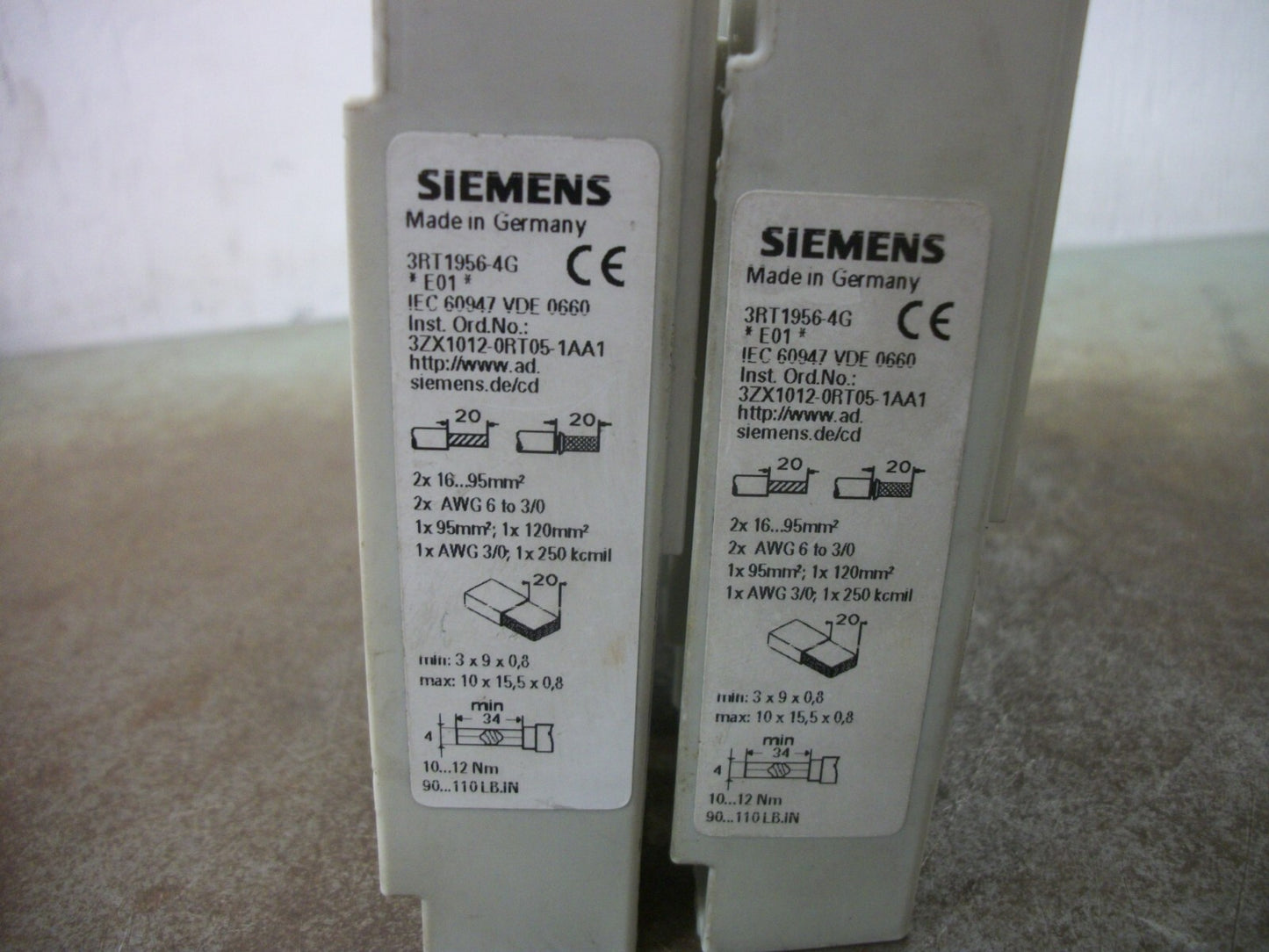 SIEMENS CONTACTOR TERMINAL BLOCKS 3RT1956-4G