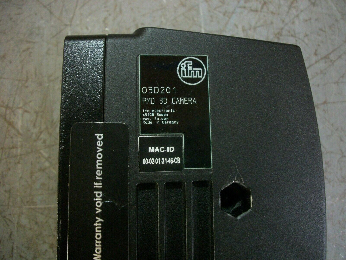 IFM EFECTOR PMD 3D CAMERA 03D201