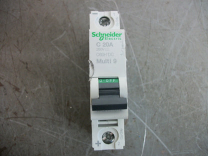 SQUARE D MERLIN GERIN MULTI 9 MINI CIRCUIT BREAKER MGN61512 20AMP 250VOLT 1POLE