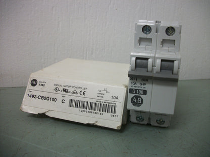 ALLEN-BRADLEY MOTOR CIRCUIT BREAKER 1492-CB2G100 10AMP 480VOLT 2POLE NIB
