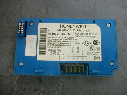HONEYWELL BURNER CONTROL ST7800A1005 W/KEYBOARD S7800A1001 FLAME AMPLIFIER