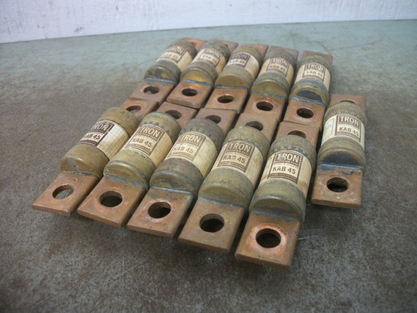 BUSSMANN LOT OF 11 TRON RECTIFIER FUSES KAB45 45AMP 250VOLT