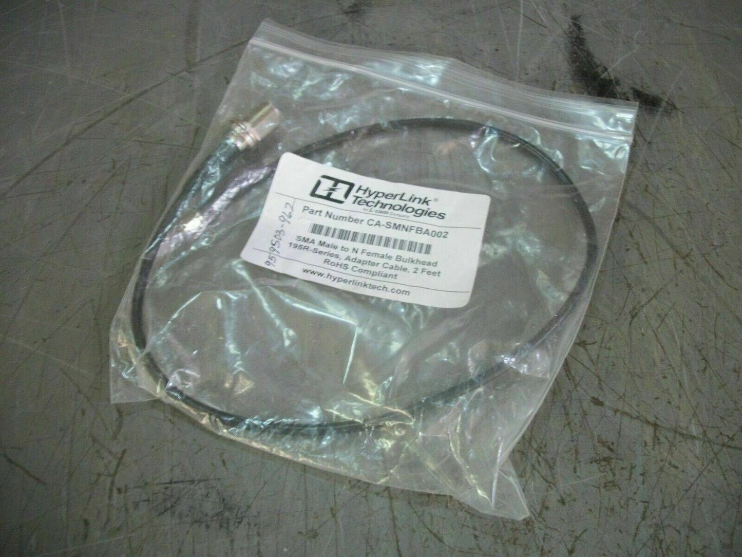 HYPERLINK 2FT 195R SERIES SMA MALE TO N FEMALE BULKHEAD CA-SMNFBA002 NEW