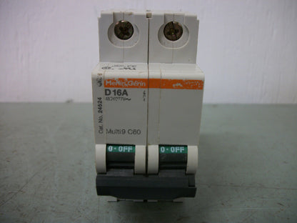 MERLIN GERIN MULTI9 C60 MOTOR CIRCUIT BREAKER MG24524 16AMP 480VOLT 2POLE