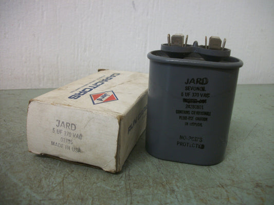 JARD 5uF 370VAC CAPACITOR 24280801 NIB