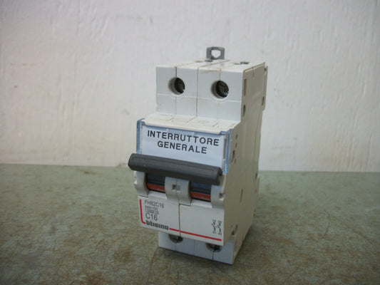 BTICINO MOTOR CIRCUIT BREAKER FH82C16 16AMP 400VOLT 2POLE