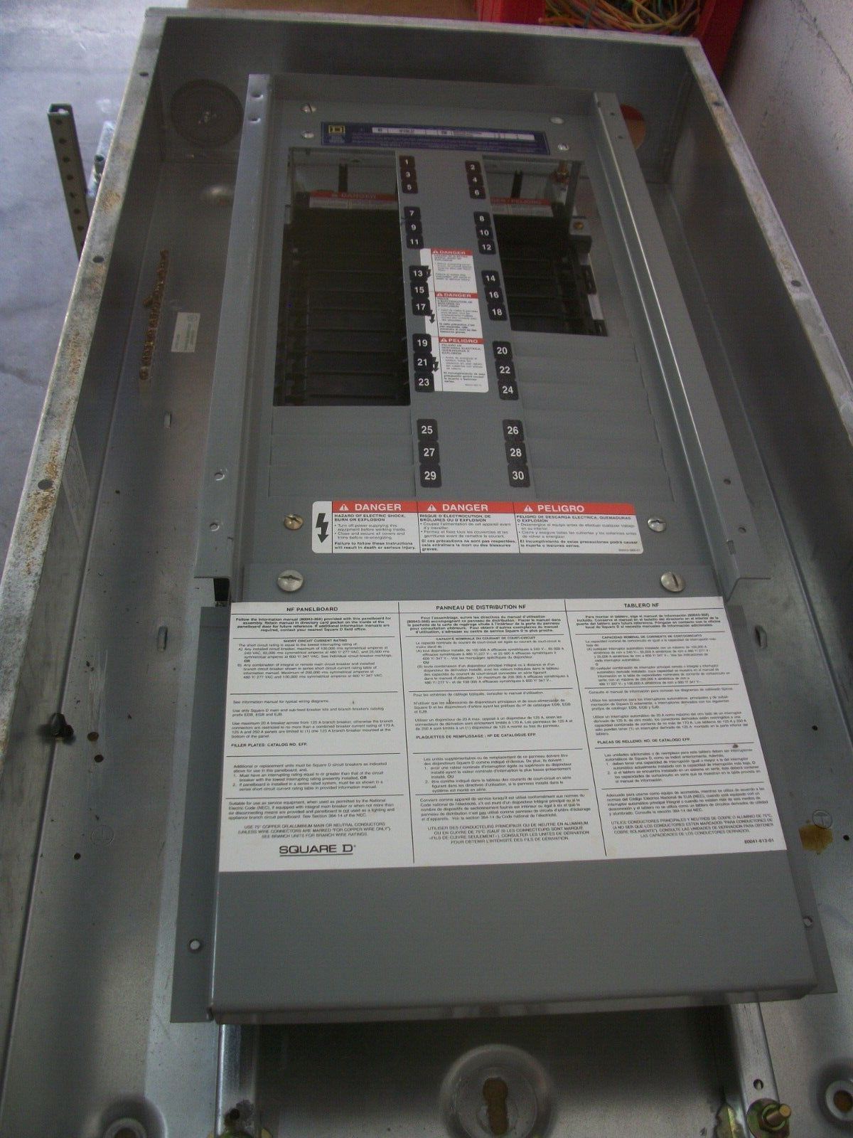 SQUARE D NF LOAD CENTER PANELBOARD NF430L2C 250AMP 600Y/347/240VOLT 3PH