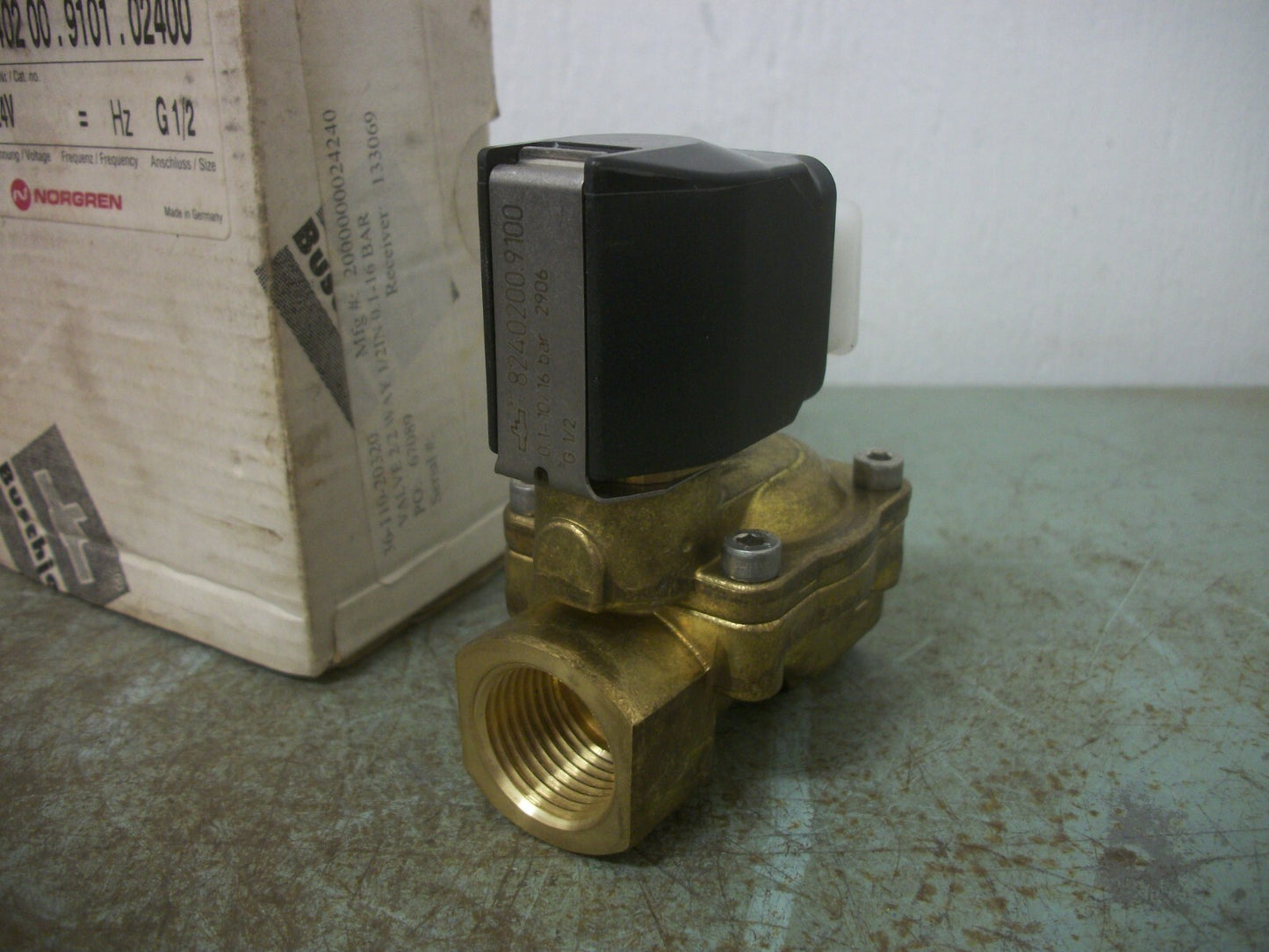 BUSCHJOST SOLENOID VALVE 8240200.9101 24VCOIL NIB