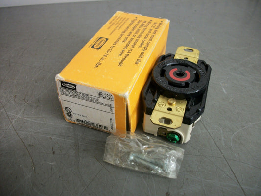 HUBBELL TWIST-LOCK RECEPTACLE HBL2820 30AMP 277/480VOLT 4P 5W GRND NIB