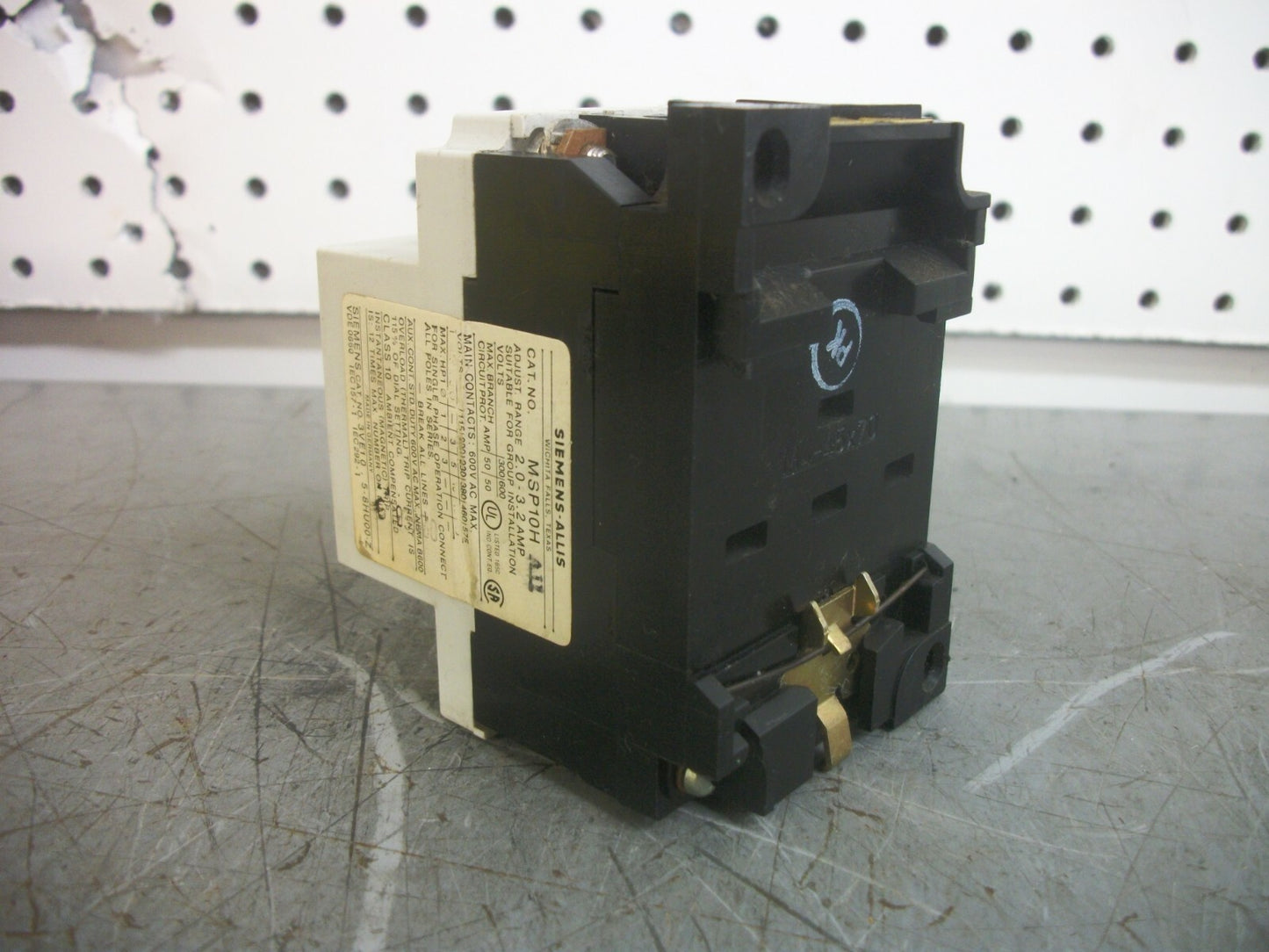 SIEMENS MANUAL MOTOR STARTER MSP10H 2.0-3.2AMP