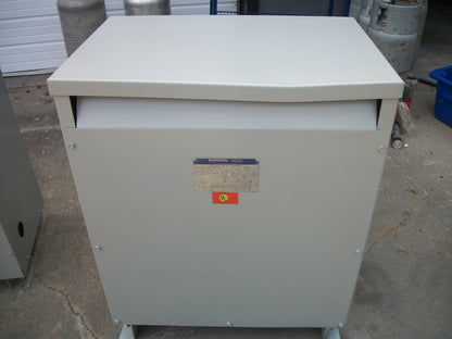 SQUARE D SORGEL 75KVA 3PH TRANSFORMER 75T3H HV 480 LV 208Y/120 REFURB OLD STYLE