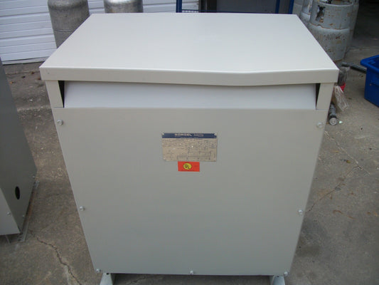 SQUARE D SORGEL 75KVA 3PH TRANSFORMER 75T3H HV 480 LV 208Y/120 REFURB OLD STYLE