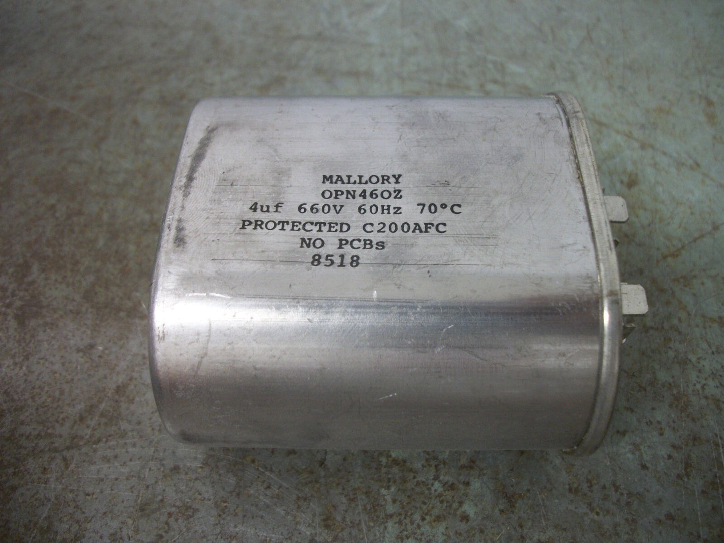 MALLORY 4uf CAPACITOR OPN460Z 660VOLT