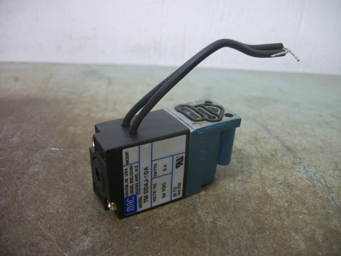 MAC SOLENOID VALVE TM-DDAJ-1DA 24VOLT 5.4W 150PSI NOB