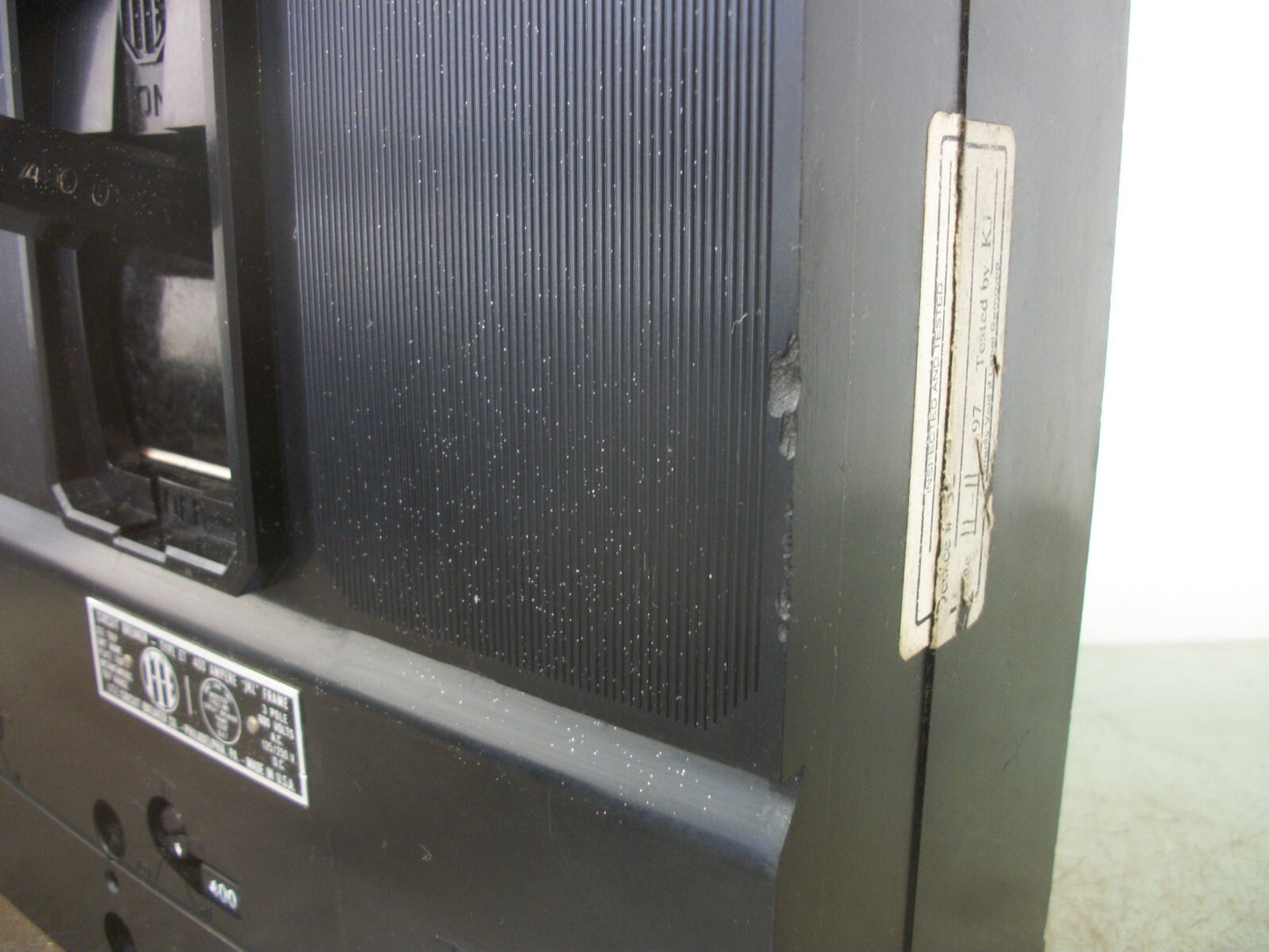 SIEMENS ITE ET JKL CIRCUIT BREAKER JKL3400F 400AMP 600VOLT 3POLE W/400A TRIP