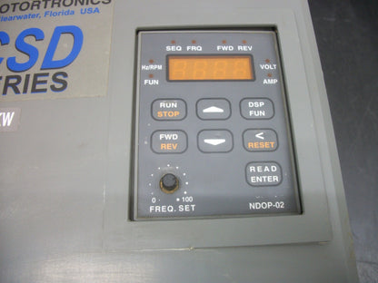 MOTORTRONICS CSD 10HP VARIABLE FREQUENCY DRIVE CSD-410-N 380-460VOLT 3PH 17.5AMP