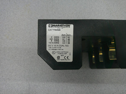 MARATHON CLASS H FUSEHOLDER F60A3B 60AMP 250VOLT 3POLE