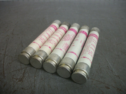 GOULD SHAWMUT LOT OF 5 TRI-ONIC FUSES TRS5-6/10R 5-6/10AMP 600VOLT NOB