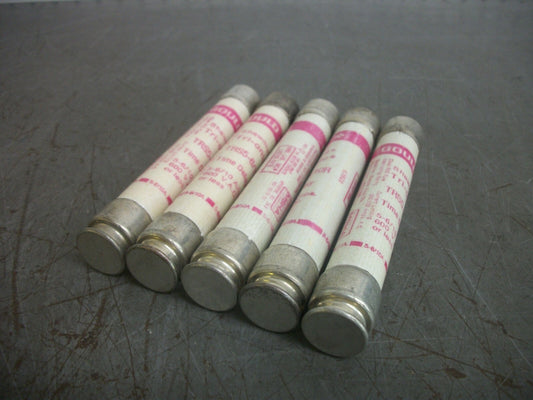 GOULD SHAWMUT LOT OF 5 TRI-ONIC FUSES TRS5-6/10R 5-6/10AMP 600VOLT NOB