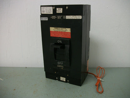SQUARE D LAL CIRCUIT BREAKER LAL36400G 400AMP 600VOLT 3POLE GROUND FAULT SHUNT