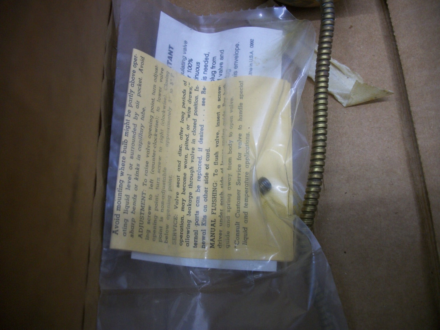 JOHNSON CONTROLS V47AE-1 SIZE 1-1/4" WATER VALVE V47AE-1C 75-135 DEG F NIB