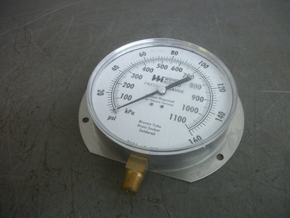WEISS INSTRUMENT PNEUMATIC PRESSURE GAUGE 1943764-1 20-160PSI 100-1100Kpa NOB