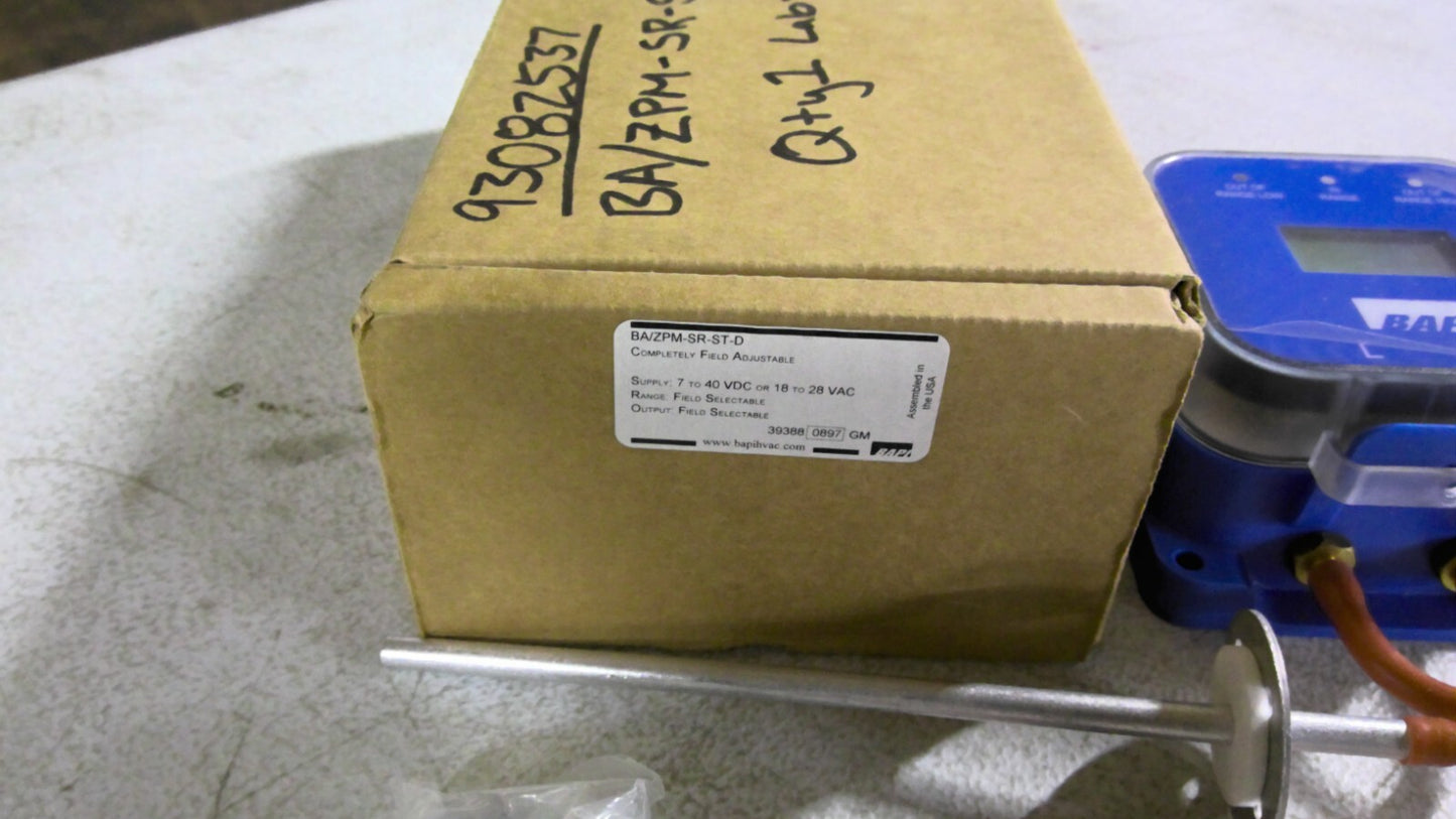 BAPI MULTI-SENSOR DIFFERENTIAL PRESSURE TRANSMITTER BA/ZPM-SR-ST-D NIB