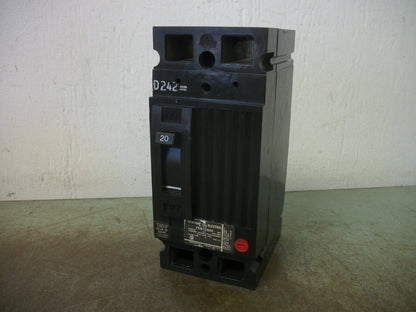 GE TEB CIRCUIT BREAKER TEB122020 20AMP 240VOLT 2POLE