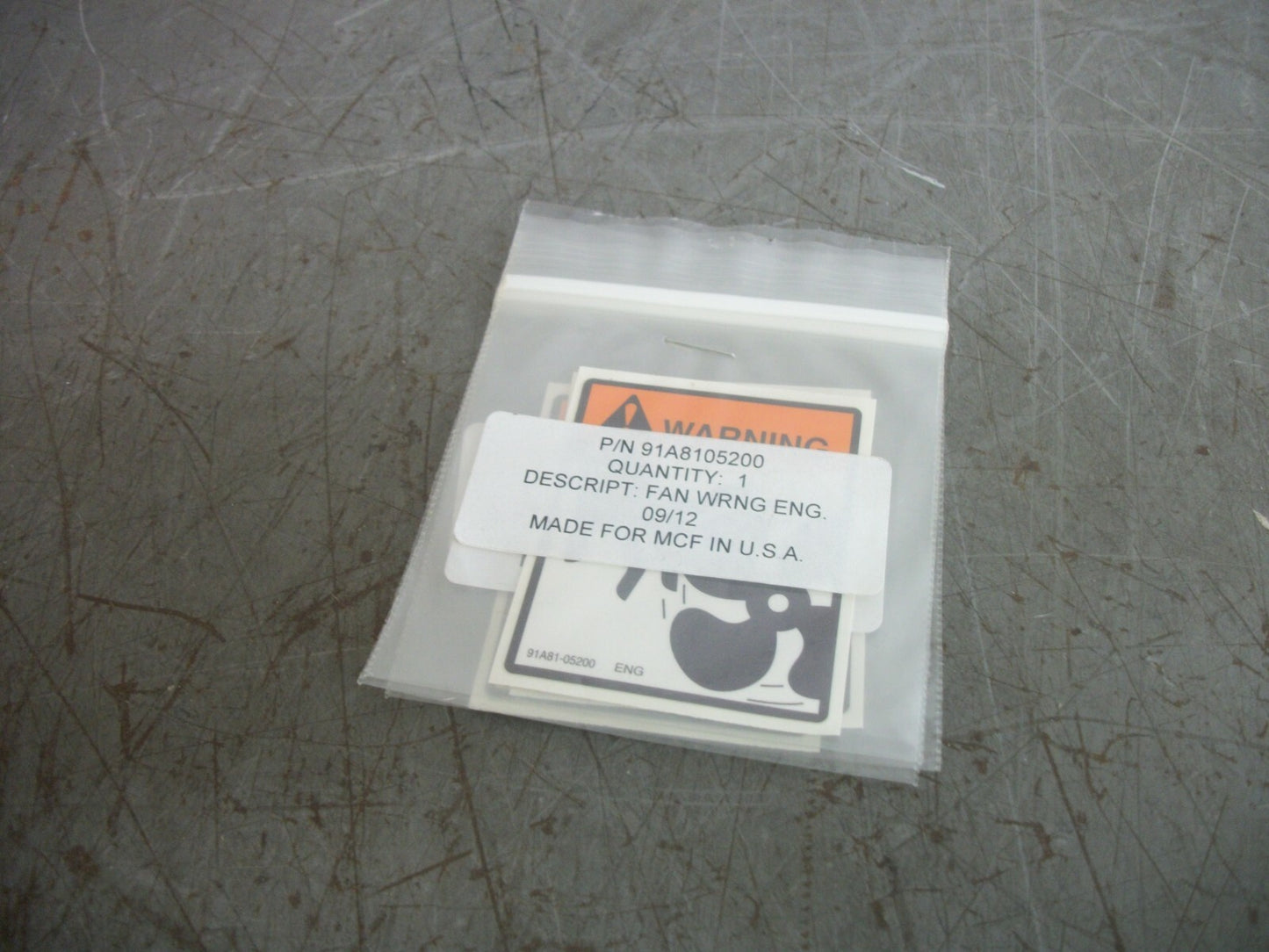 CAT LOT OF 3 FAN WARNING DECALS 91A8105200 NEW